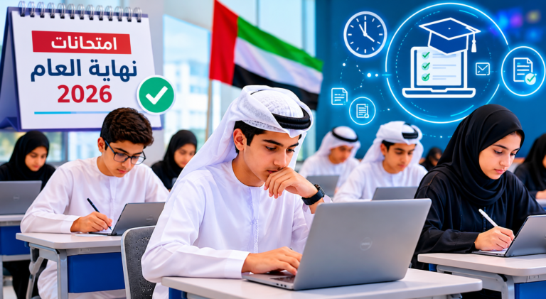 الأربعاء .. انطلاق امتحانات نهاية العام 2026 إلكترونيًا وحضورياً لطلبة الصفوف 5–12 في مدارس الإمارات امتحانات نهاية العام لطلبة الصفوف من الخامس إل الثاني عشر